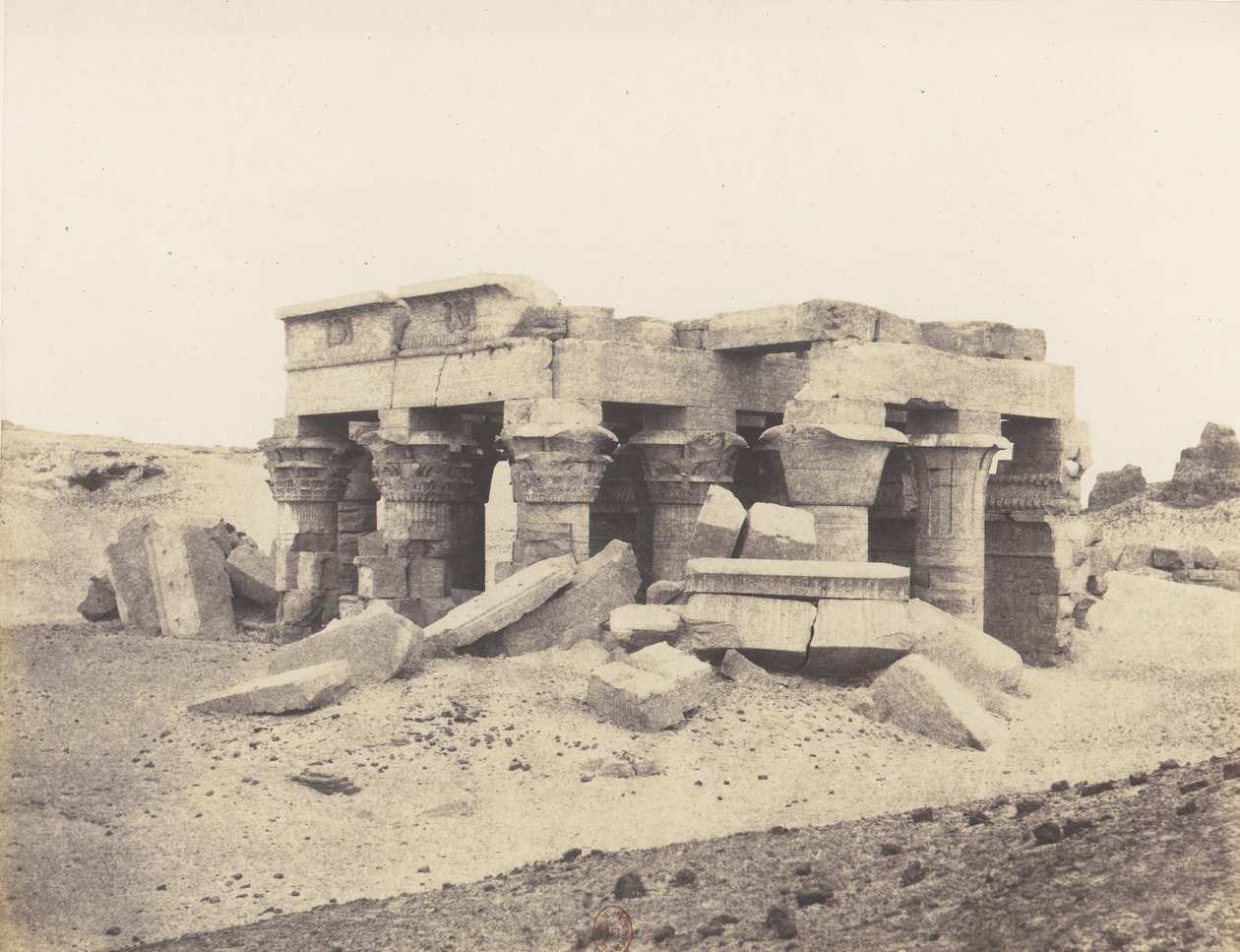 Kôm-Ombou Ombos, Widok ogólny ruin, 1851-52, druk 1853-54. autorstwa Félix Teynard