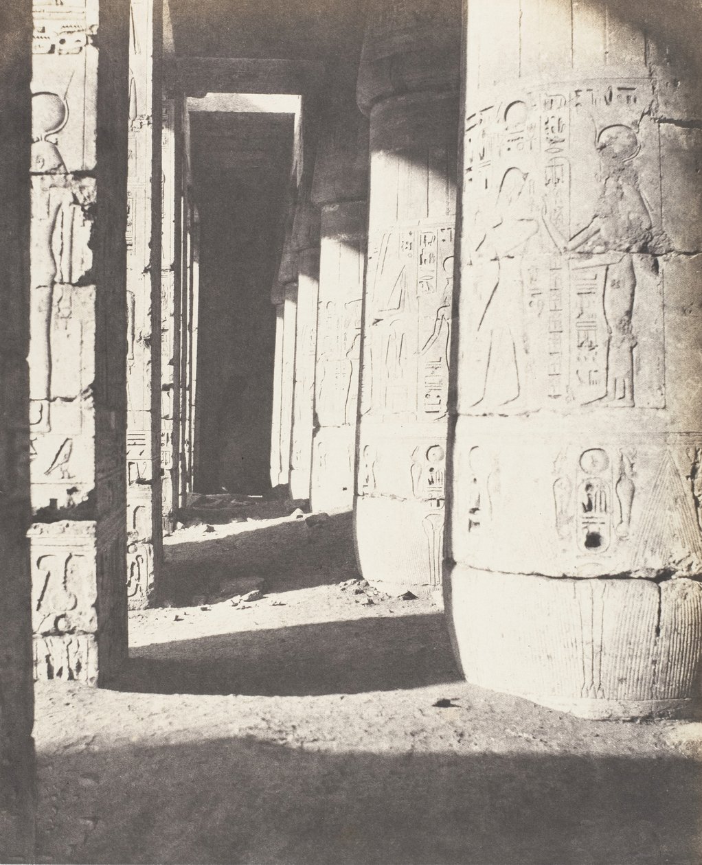 Medinet-Abou Teby, Konstrukcje Tylne - Drugi Sąd - Ga..., 1851-52, druk 1853-54. autorstwa Félix Teynard