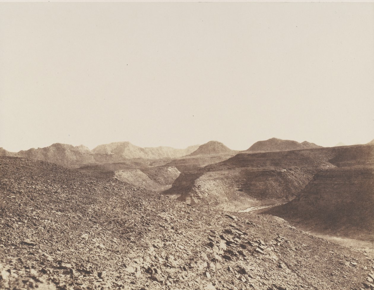 Nubia, Okolice Ibrim, Łańcuch Arabski - Widok wąwozu, 1851-52. autorstwa Félix Teynard