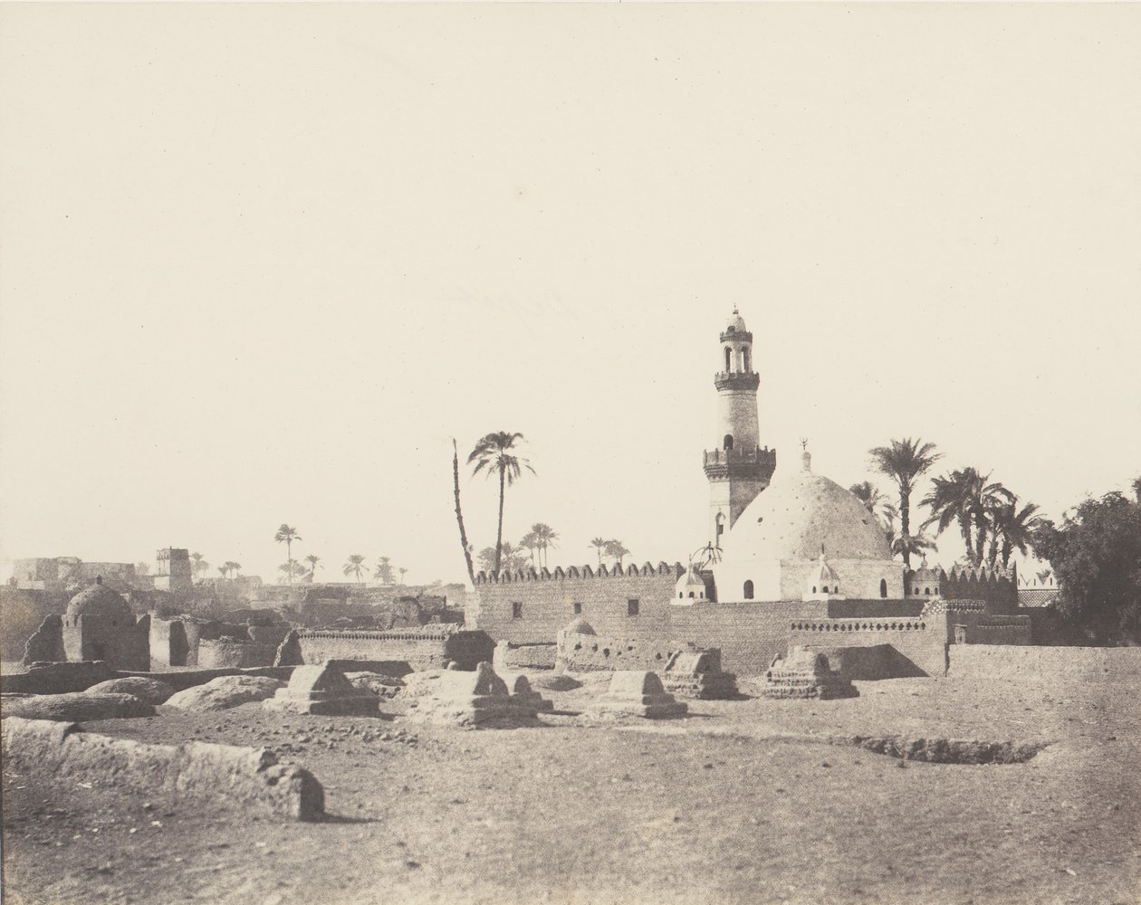 Souâdj, muzułmański cmentarz i grób Mouràd-Beya, 1851-52, wydrukowany w latach 1853-54. autorstwa Félix Teynard