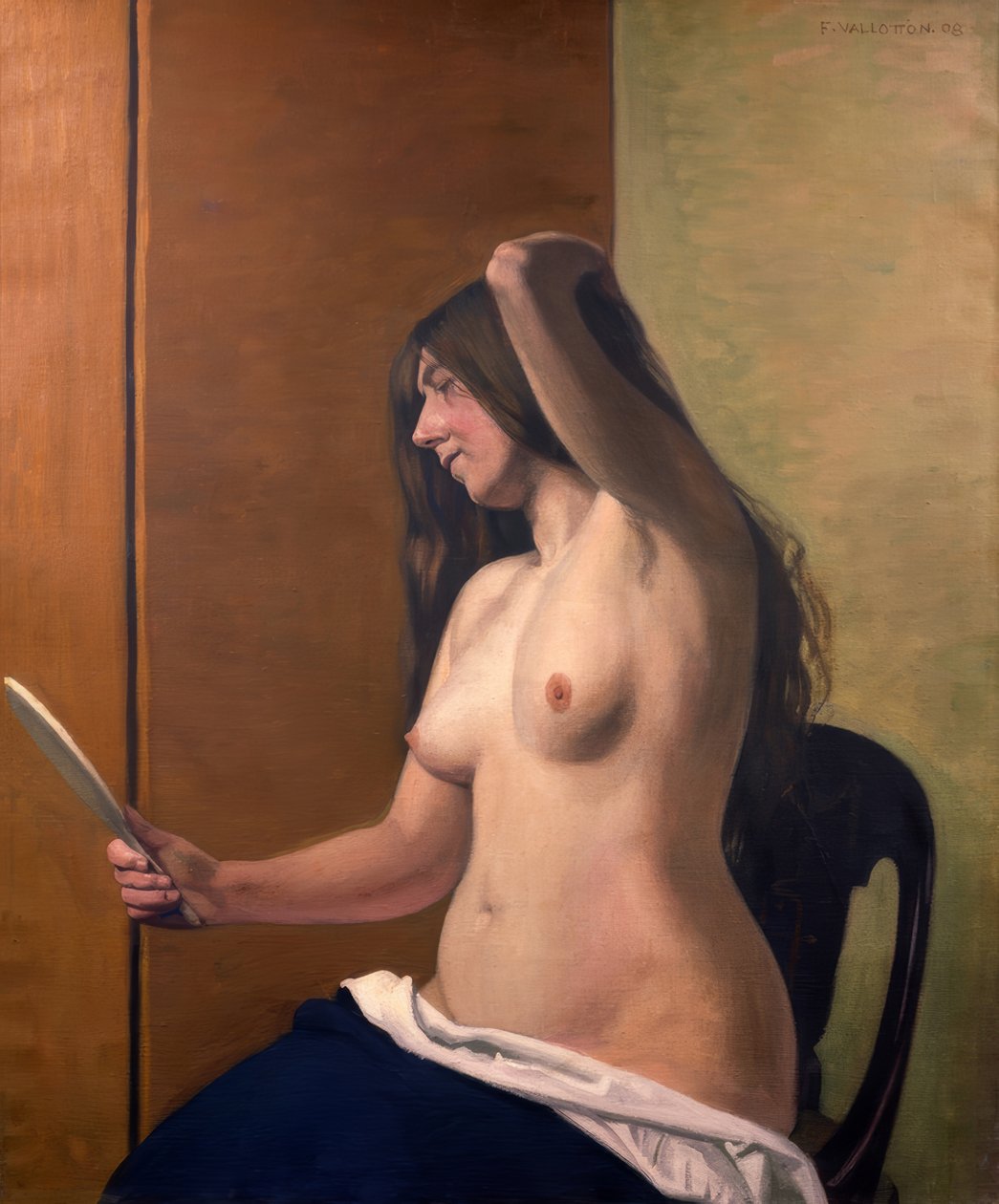 Akt z lustrem autorstwa Félix Vallotton