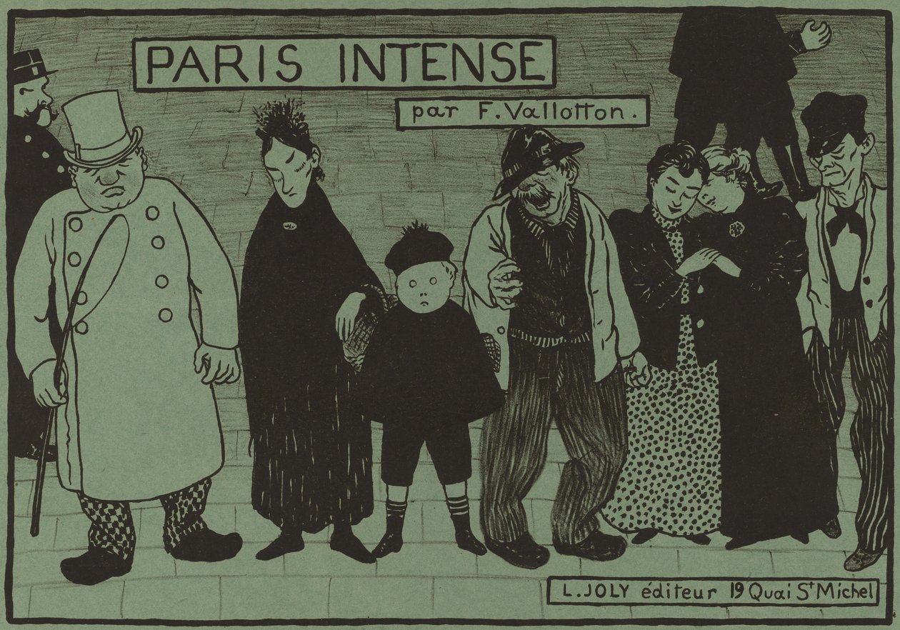 Okładka albumu Paris Intense, 1894. autorstwa Félix Vallotton