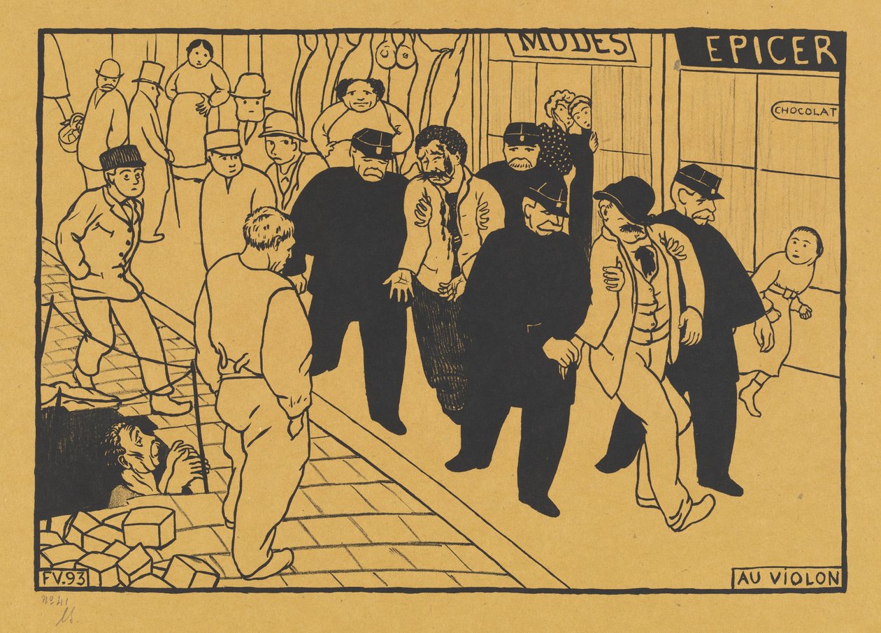 Au Violon (do dzbanka) autorstwa Félix Vallotton