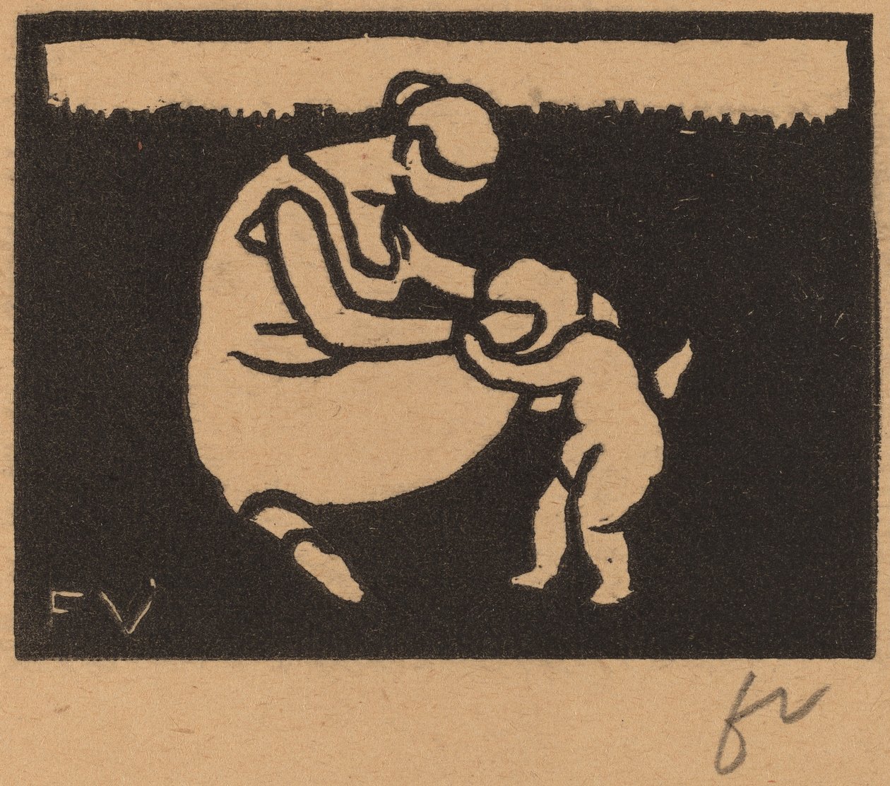 Kąpiący się i dziecko Kąpiący się i dziecko, 1893. autorstwa Félix Vallotton