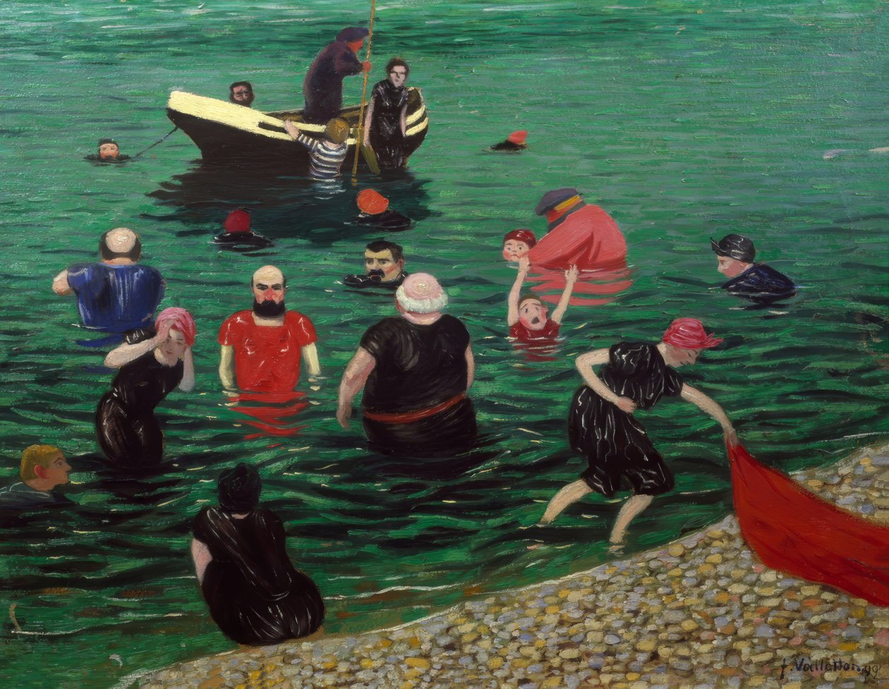 Kąpiący się w Étretat autorstwa Félix Vallotton