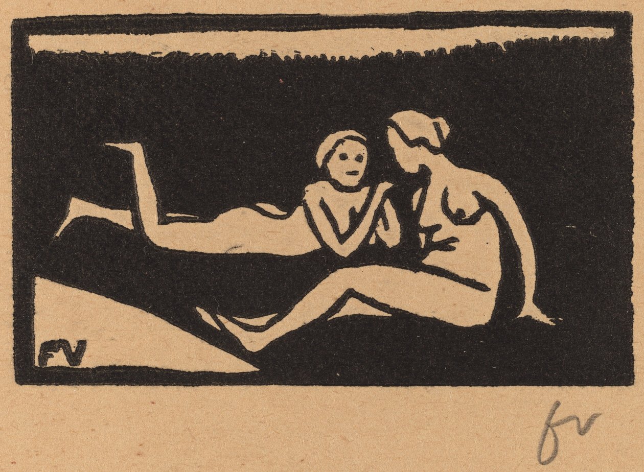 Kąpiący się na trawie autorstwa Félix Vallotton