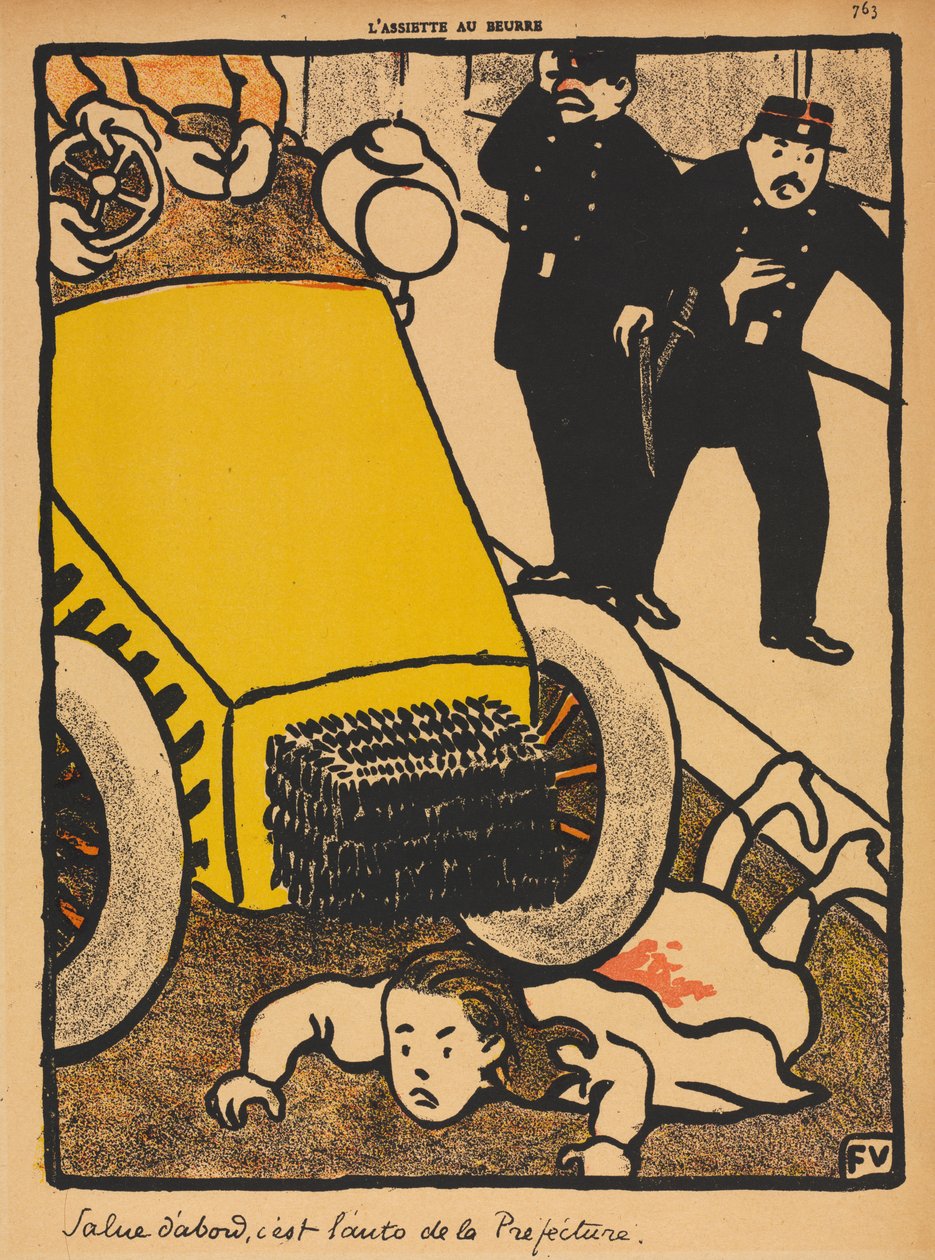 Zbrodnie i kara VI, 763: Najpierw salut autorstwa Félix Vallotton