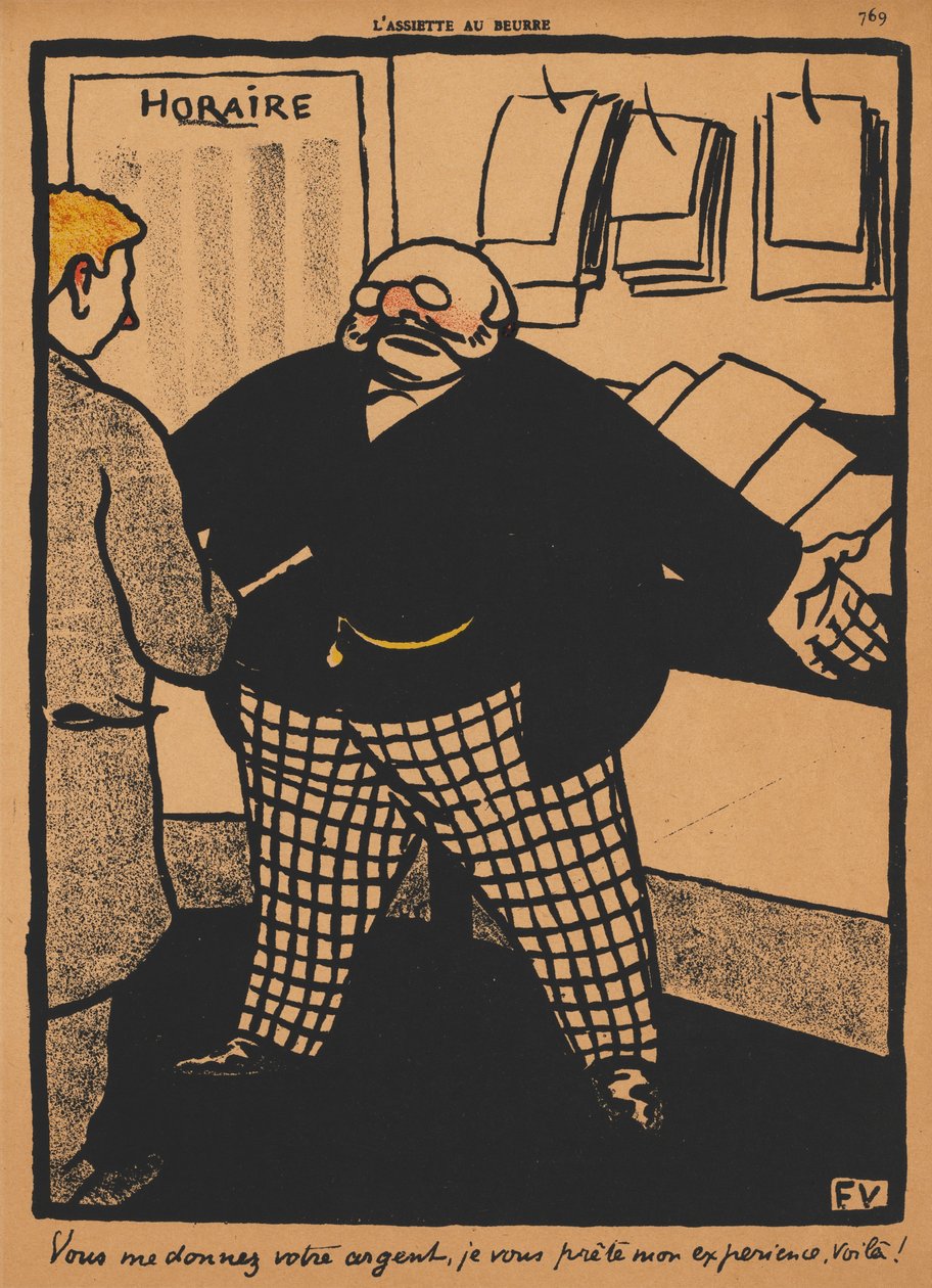 Zbrodnie i kara XII, 759: Dajesz mi swoje pieniądze autorstwa Félix Vallotton
