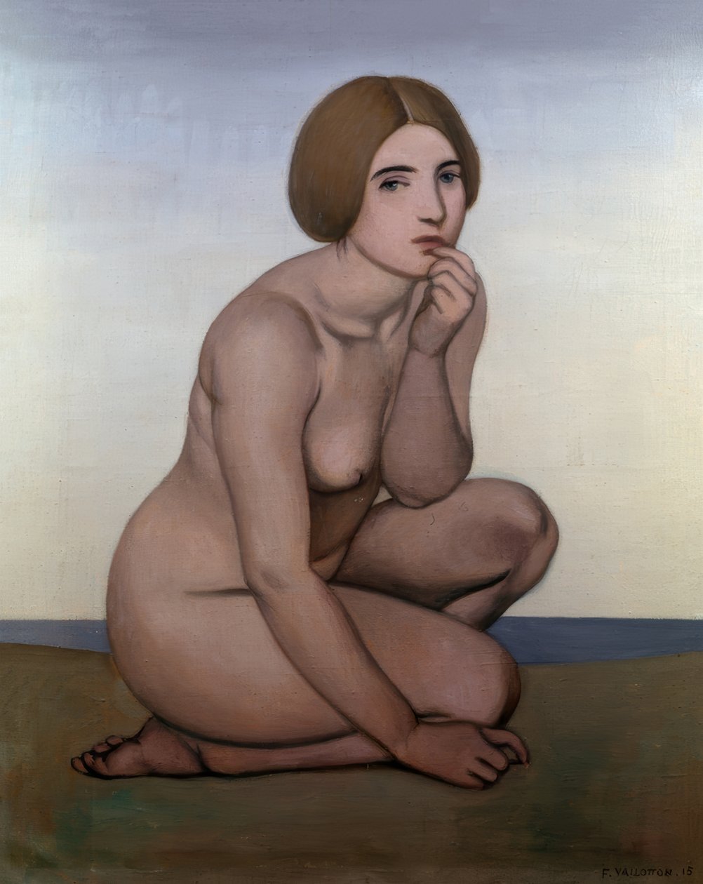 Przyczajony kąpiący się autorstwa Félix Vallotton