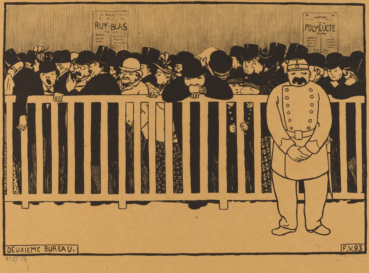 Drugie biuro kasowe, 1893. autorstwa Félix Vallotton