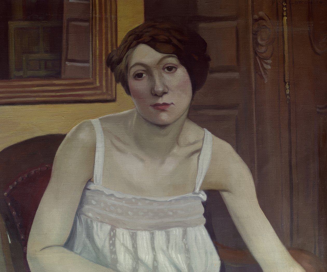 Portret kobiety w połowie długości autorstwa Félix Vallotton