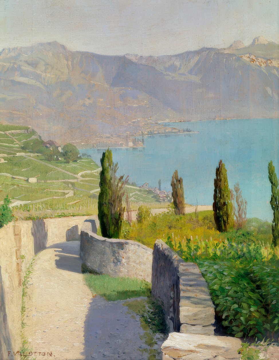 Krajobraz nad jeziorem z Chexbres autorstwa Félix Vallotton