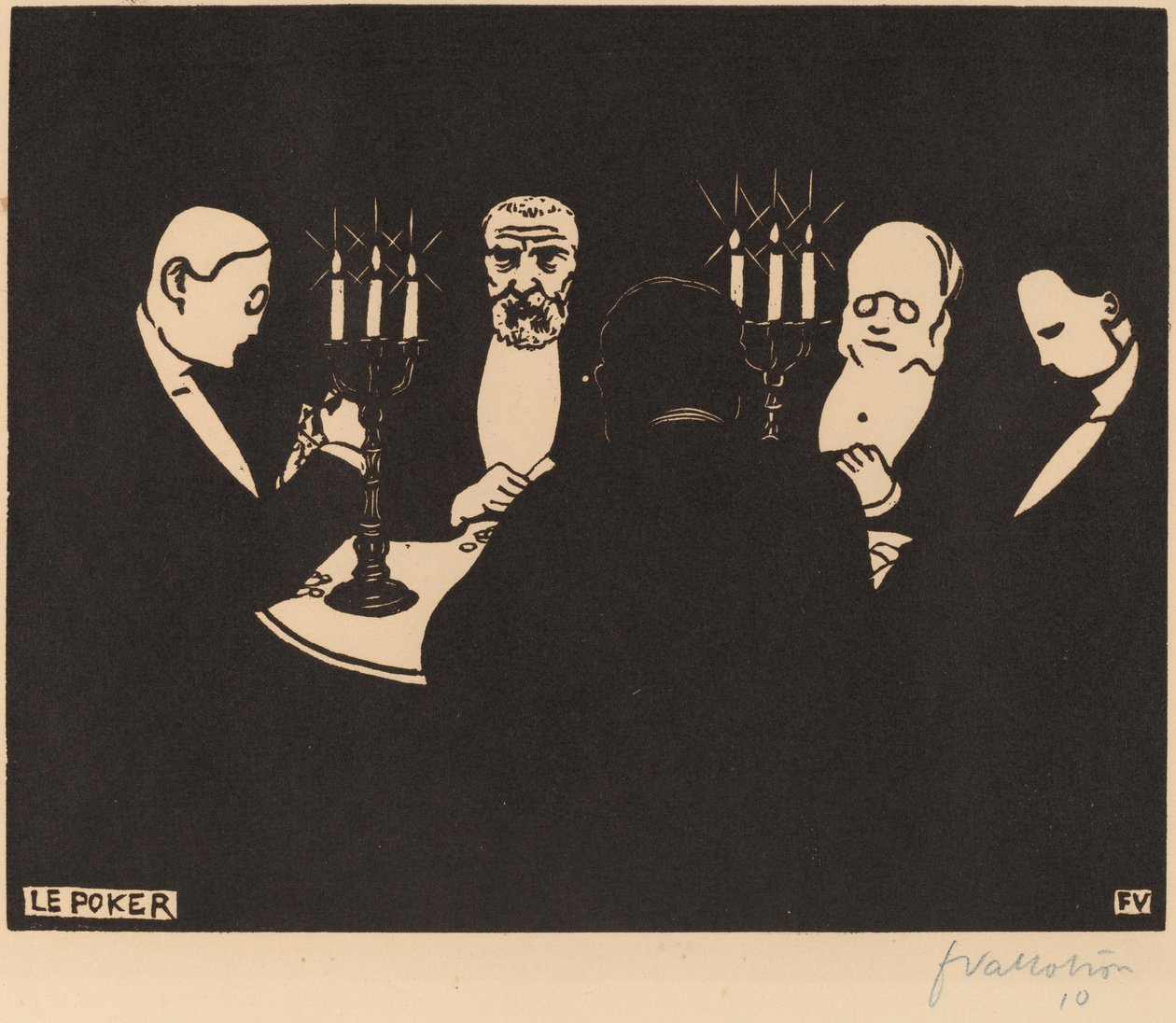 Le Poker (Poker) autorstwa Félix Vallotton
