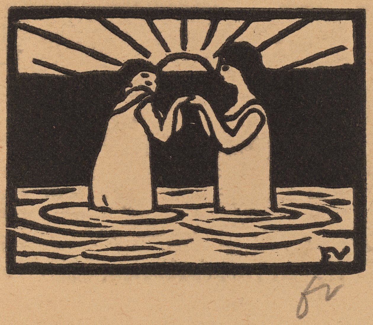 Gra w Sun Jeux au soleil, 1893. autorstwa Félix Vallotton