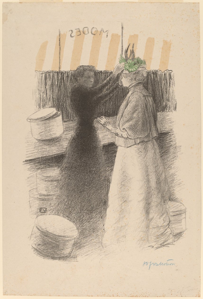 Zielony kapelusz autorstwa Félix Vallotton