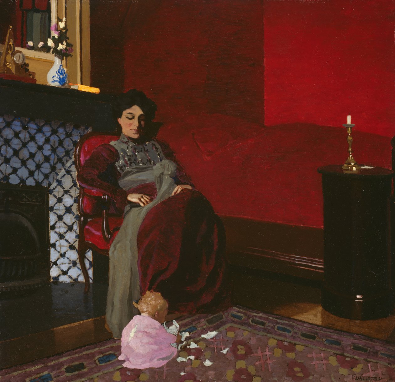 Czerwony pokój, Etretat, 1899. autorstwa Félix Vallotton