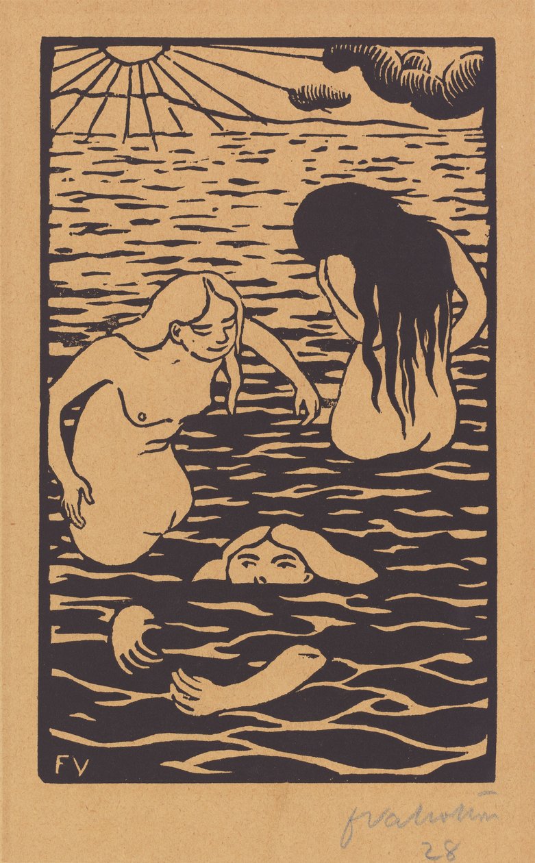 Trzech Kąpiących się autorstwa Félix Vallotton