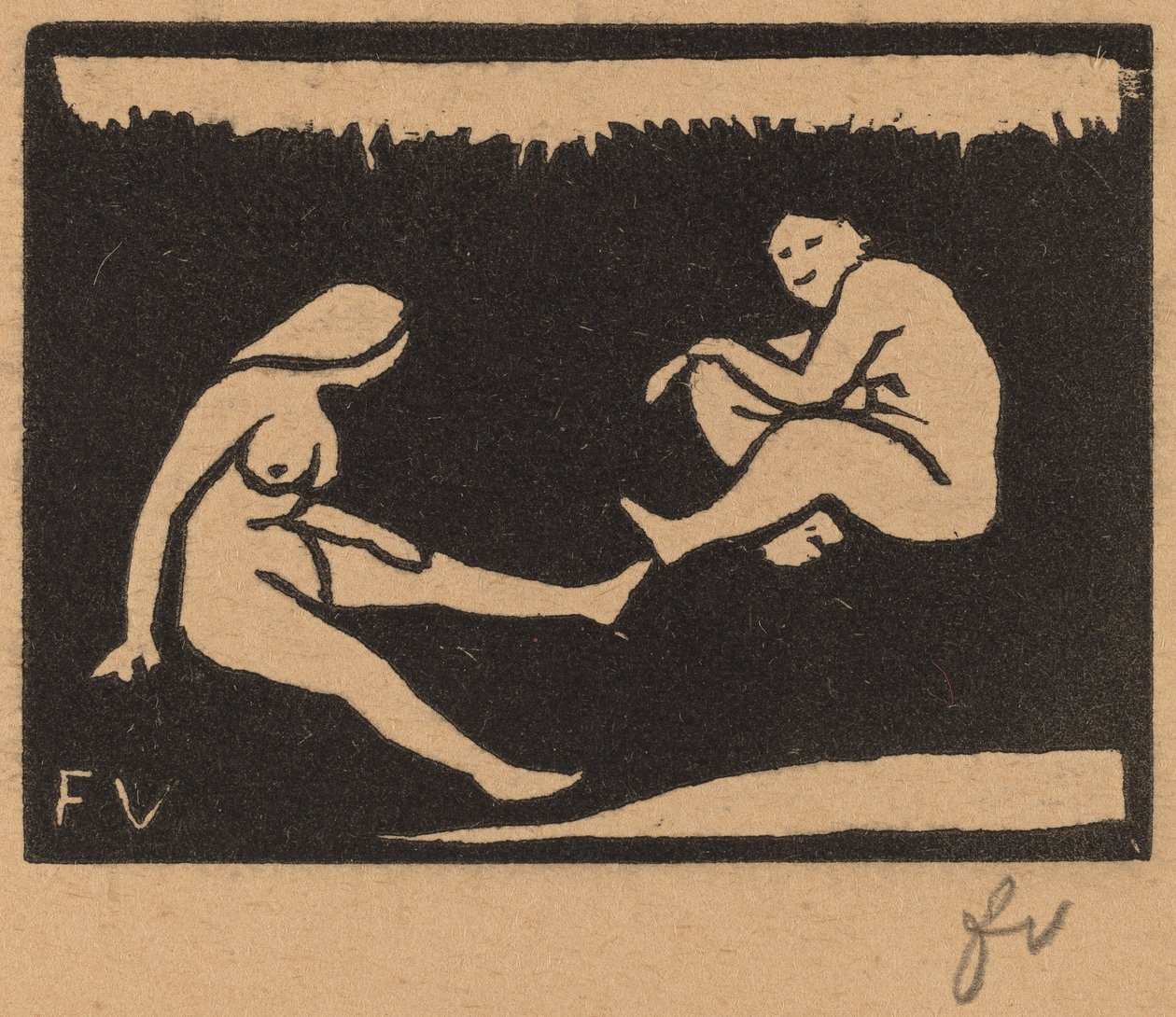 Dwóch Kąpiących Się autorstwa Félix Vallotton