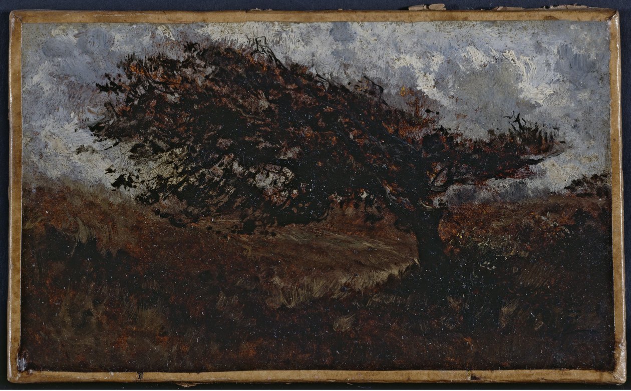 Le coup de vent, między 1850 a 1860 (olej na papierze na płótnie) autorstwa Félix Ziem