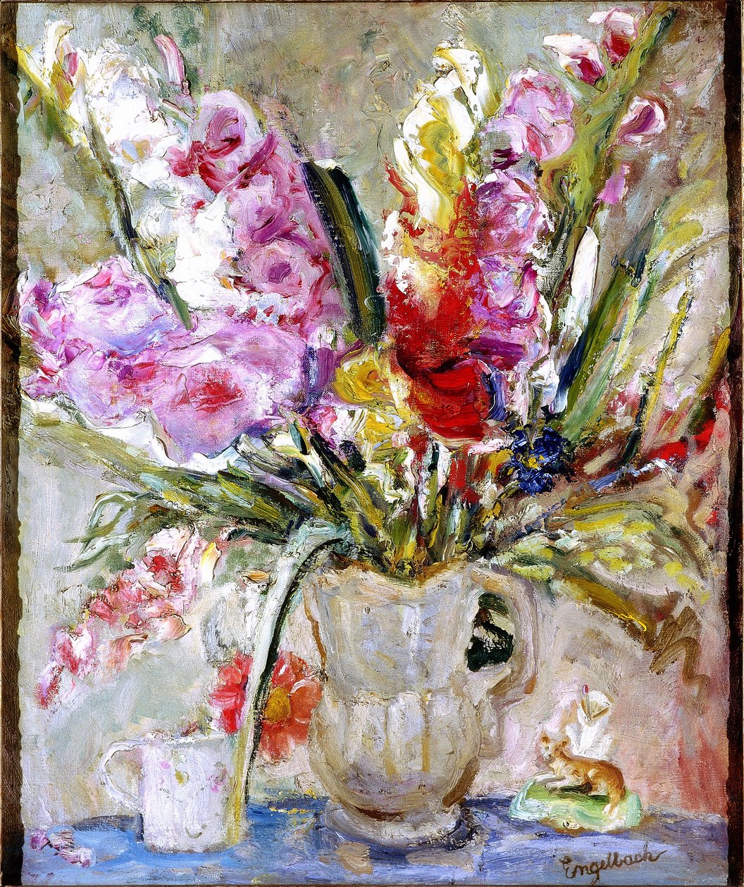 Mieczyki (olej na płótnie) autorstwa Florence Engelbach
