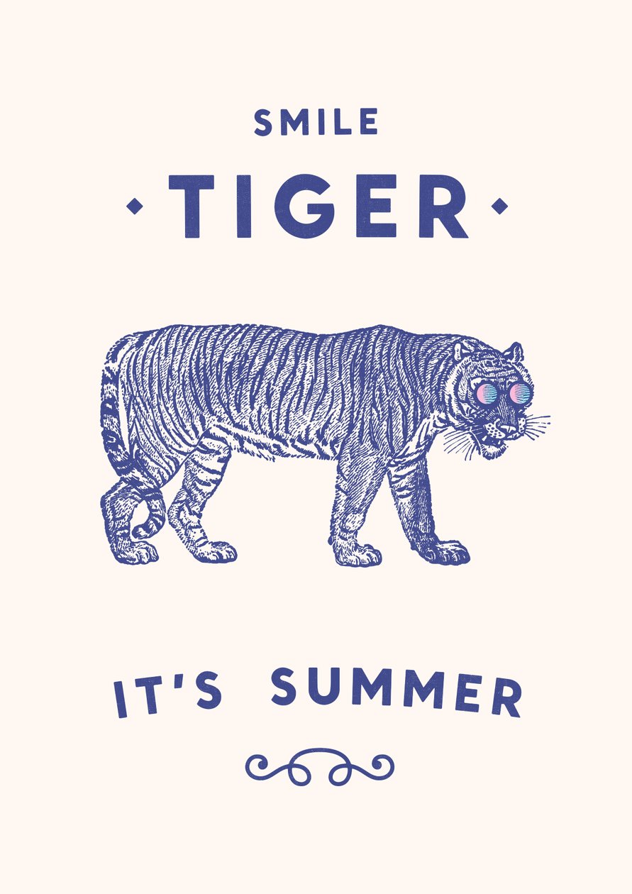Smile Tiger, 2020 (digitaalinen) kiillotusaine autorstwa Florent Bodart