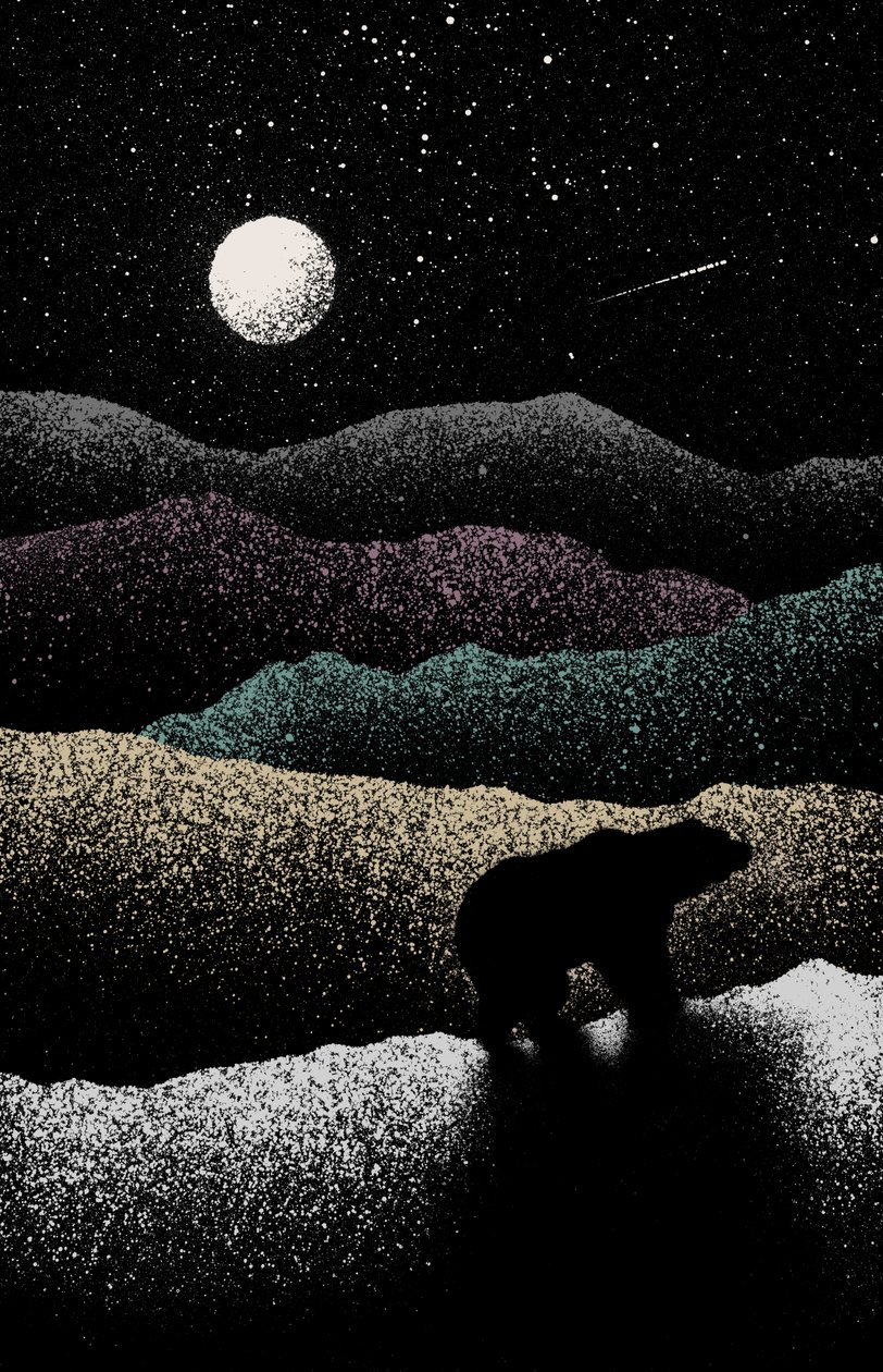 wędrowny niedźwiedź, 2019 (cyfrowy) autorstwa Florent Bodart