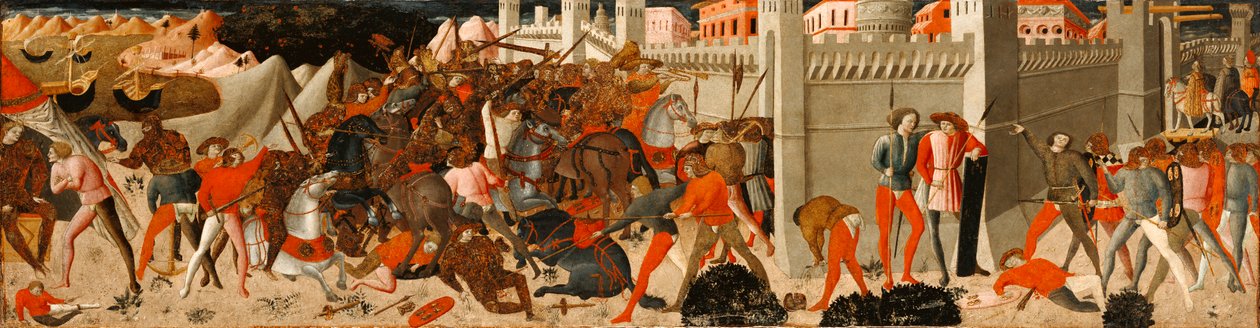 Oblężenie Troi, c.1460-80 (tempera na panelu) autorstwa Florentine School