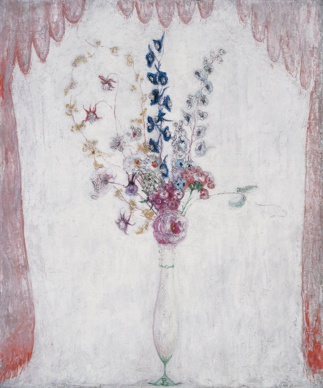 Delphinums and Columbine, c.1923 (olej na płótnie) autorstwa Florine Stettheimer