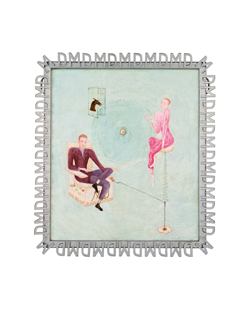 Portret Marcela Duchampa i Rose Sélavy (olej na płótnie) autorstwa Florine Stettheimer