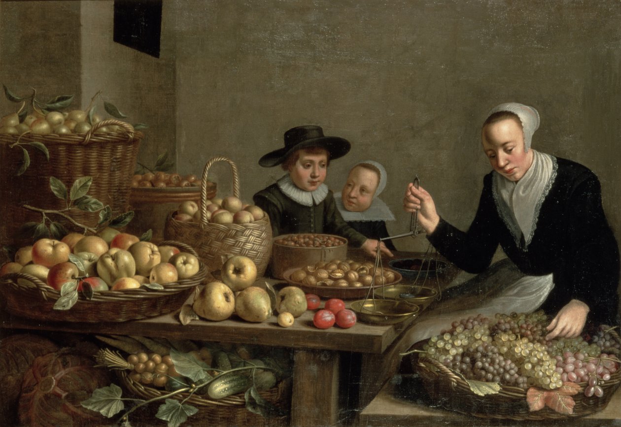 Stoisko z owocami autorstwa Floris Gerritsz van Schooten