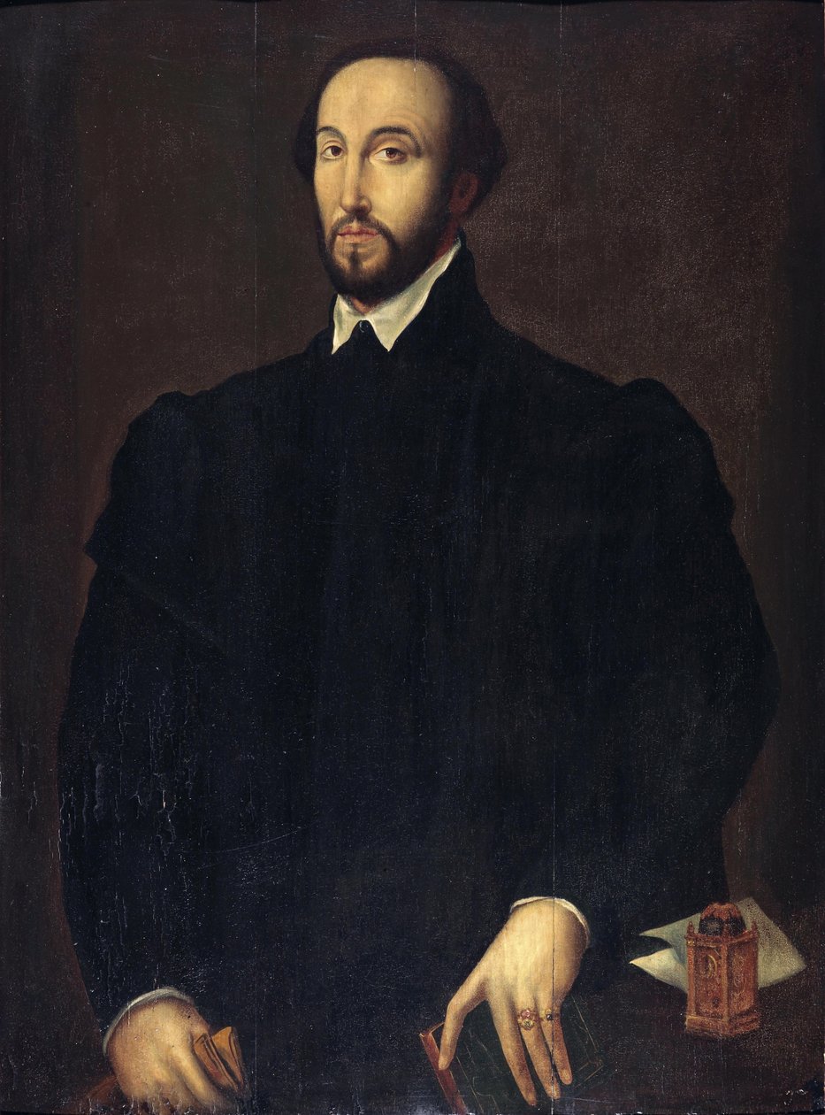 Portret Antoine Perrenot de Granvelle (1517-1586), kardynała i ministra w hiszpańskich Niderlandach autorstwa Follower of Antonis Mor