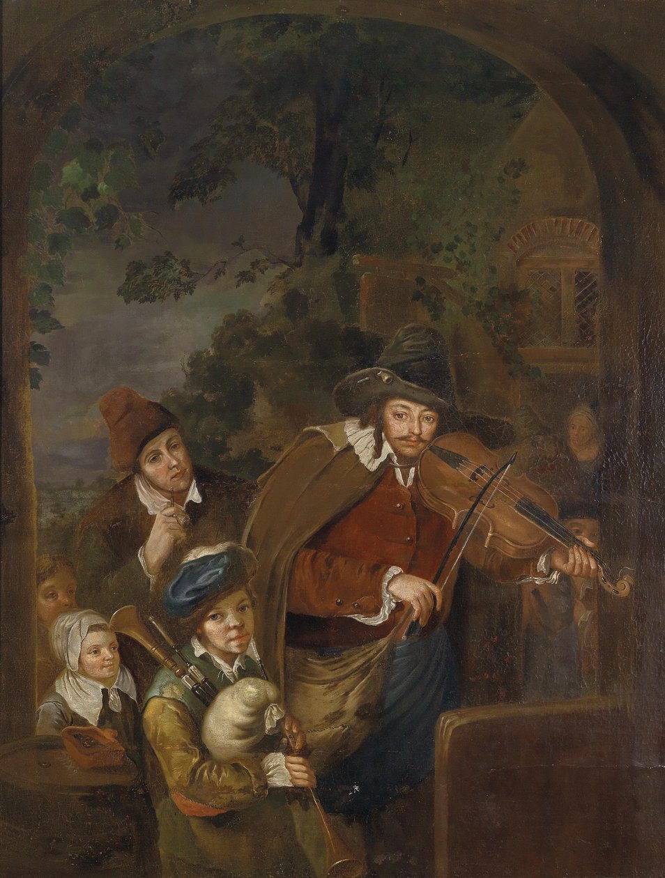 Muzycy koncertujący autorstwa Follower of Christian Wilhelm Ernst Dietrich