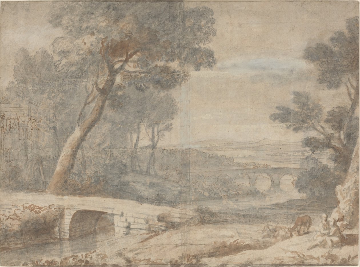 Reszta podczas ucieczki do Egiptu autorstwa Follower of Claude Lorrain
