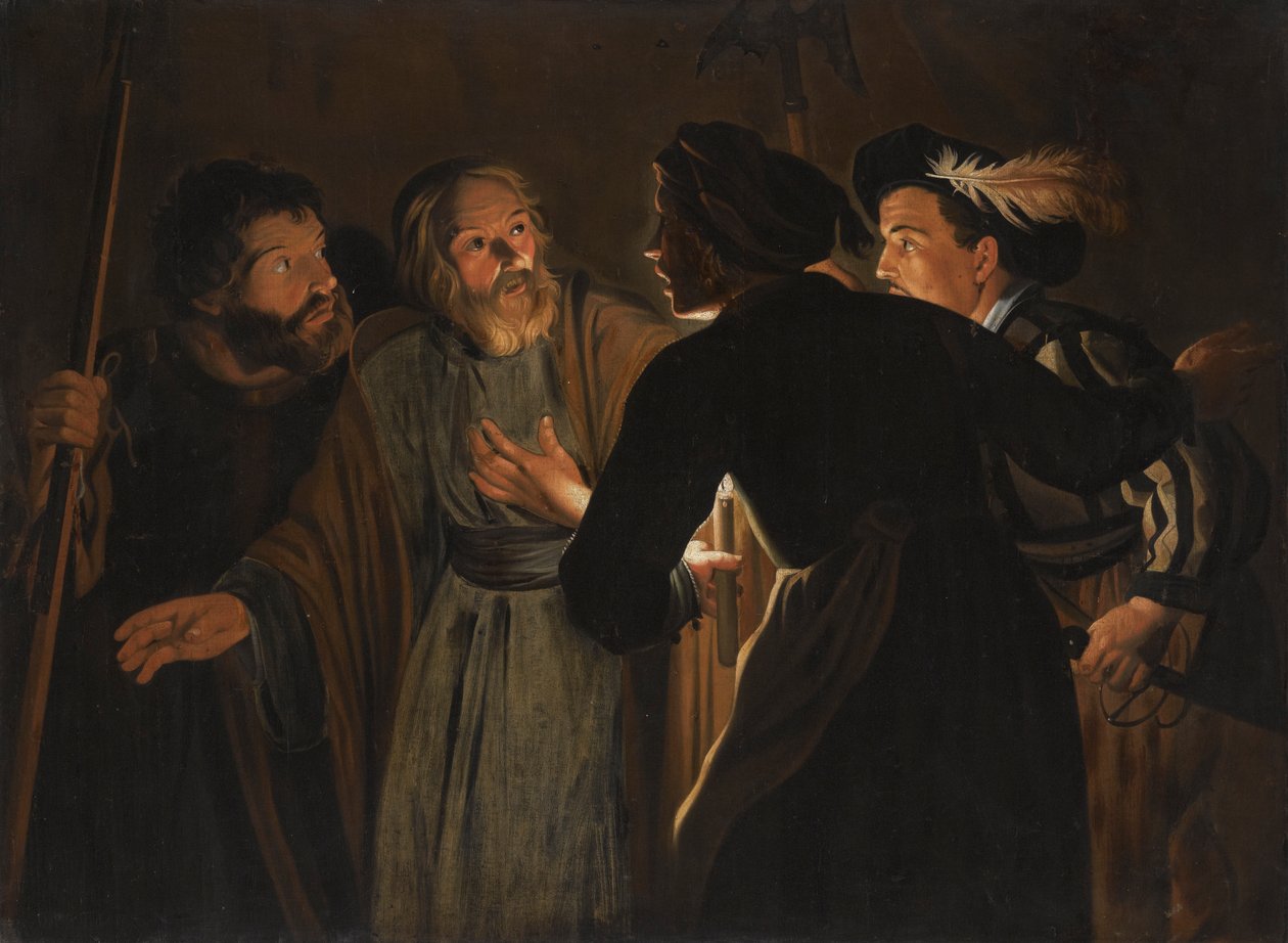 Odmowa św. Piotra autorstwa Follower of Gerard Seghers