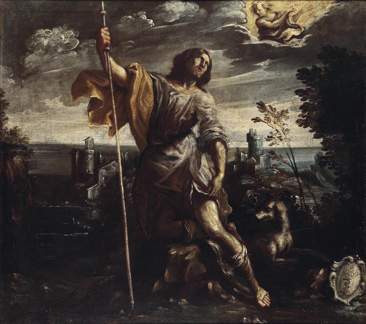 Święty Roch w krajobrazie autorstwa Follower of Giovanni Andrea Donducci