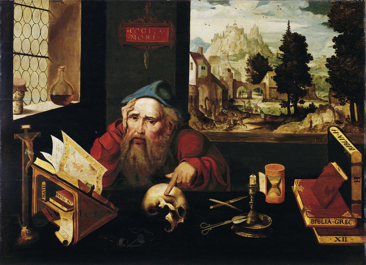 Święty Hieronim w sprawie autorstwa Follower of Joos van Cleve