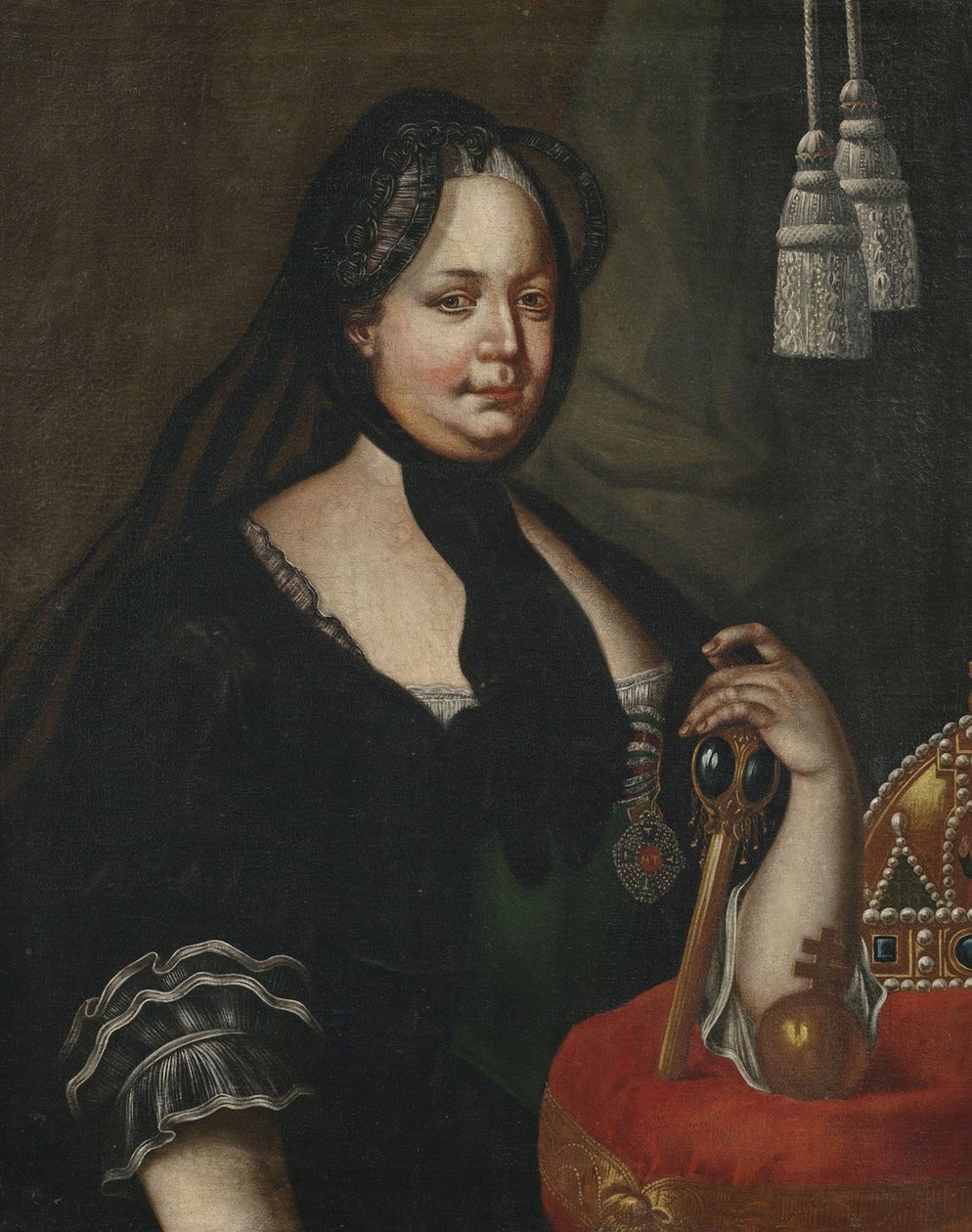 Cesarzowa Maria Teresa w stroju wdowy autorstwa Follower of Joseph Ducreux