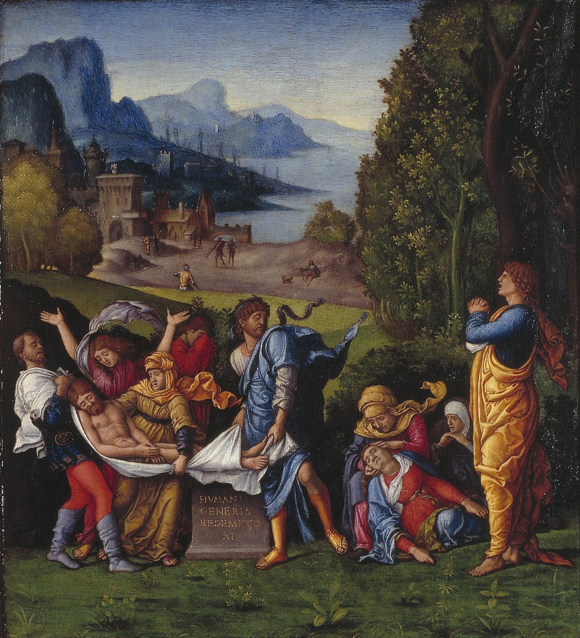 Niderlandzki: Pogrzeb Chrystusa Pogrzeb Chrystusa autorstwa Follower of Andrea Mantegna