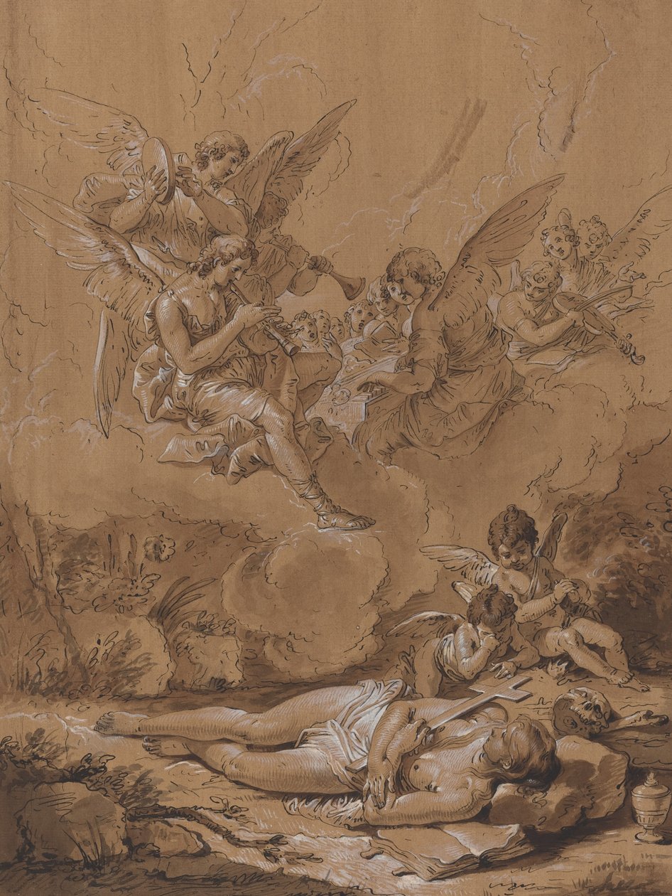 Śmierć Magdaleny autorstwa Follower of Francesco Fontebasso
