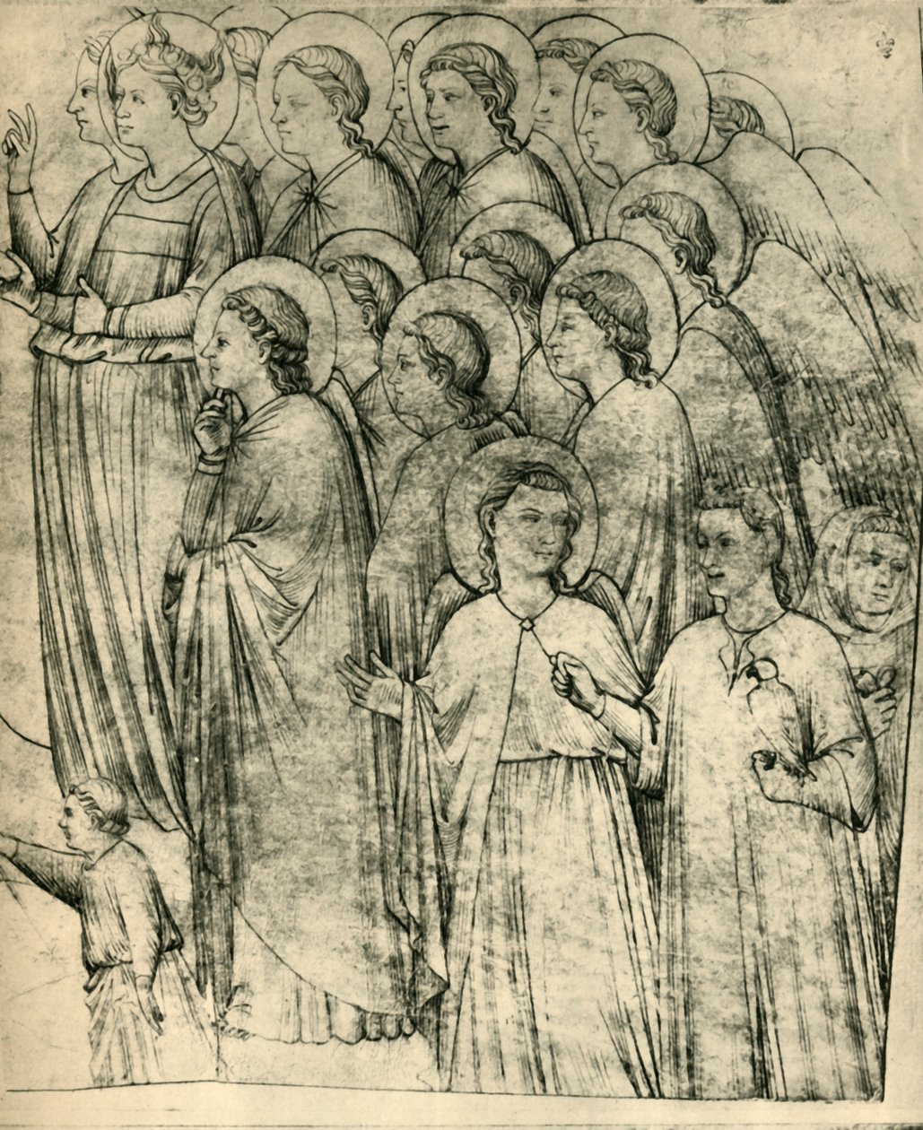 Fragment „Alegorii ubóstwa”, początek XIV wieku, 1943. autorstwa Follower of Giotto