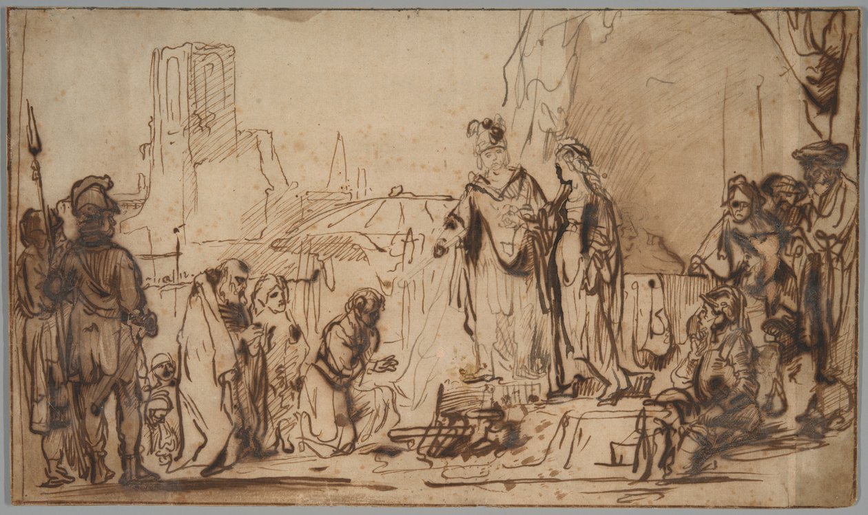 Scypion zwraca hiszpańską pannę młodą rodzinie autorstwa Follower of Rembrandt van Rijn