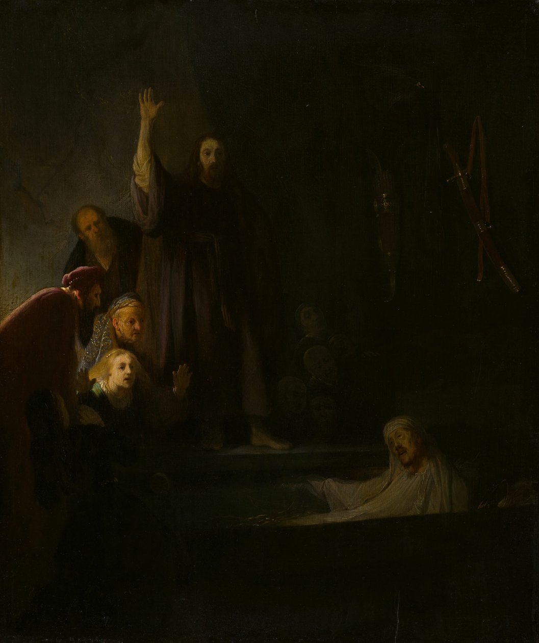 Wskrzeszenie Łazarza autorstwa Follower of Rembrandt van Rijn