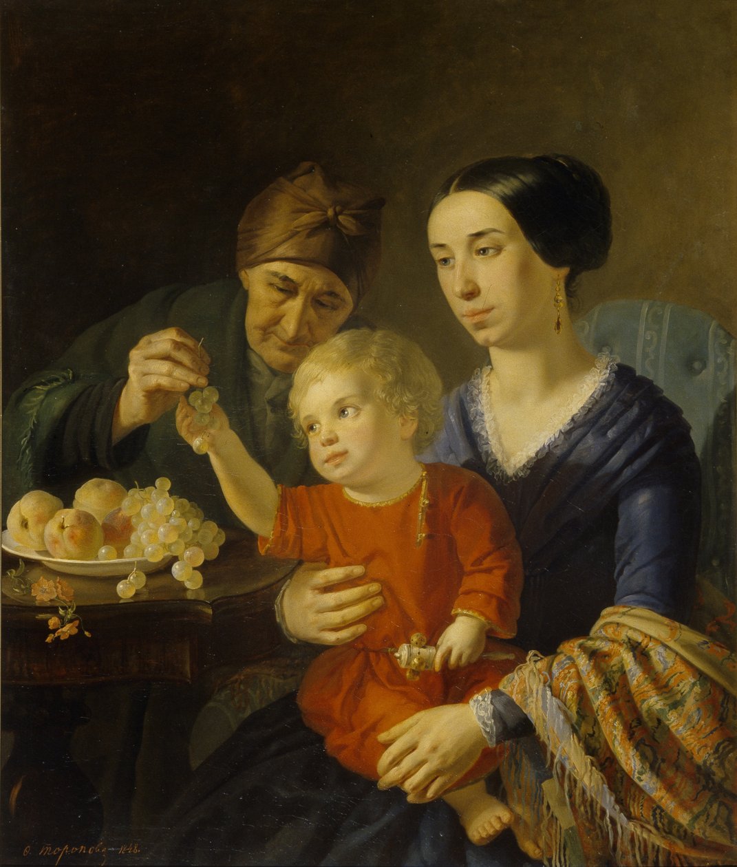 Portret rodzinny, 1848 autorstwa Foma Gavrilovich Toropov