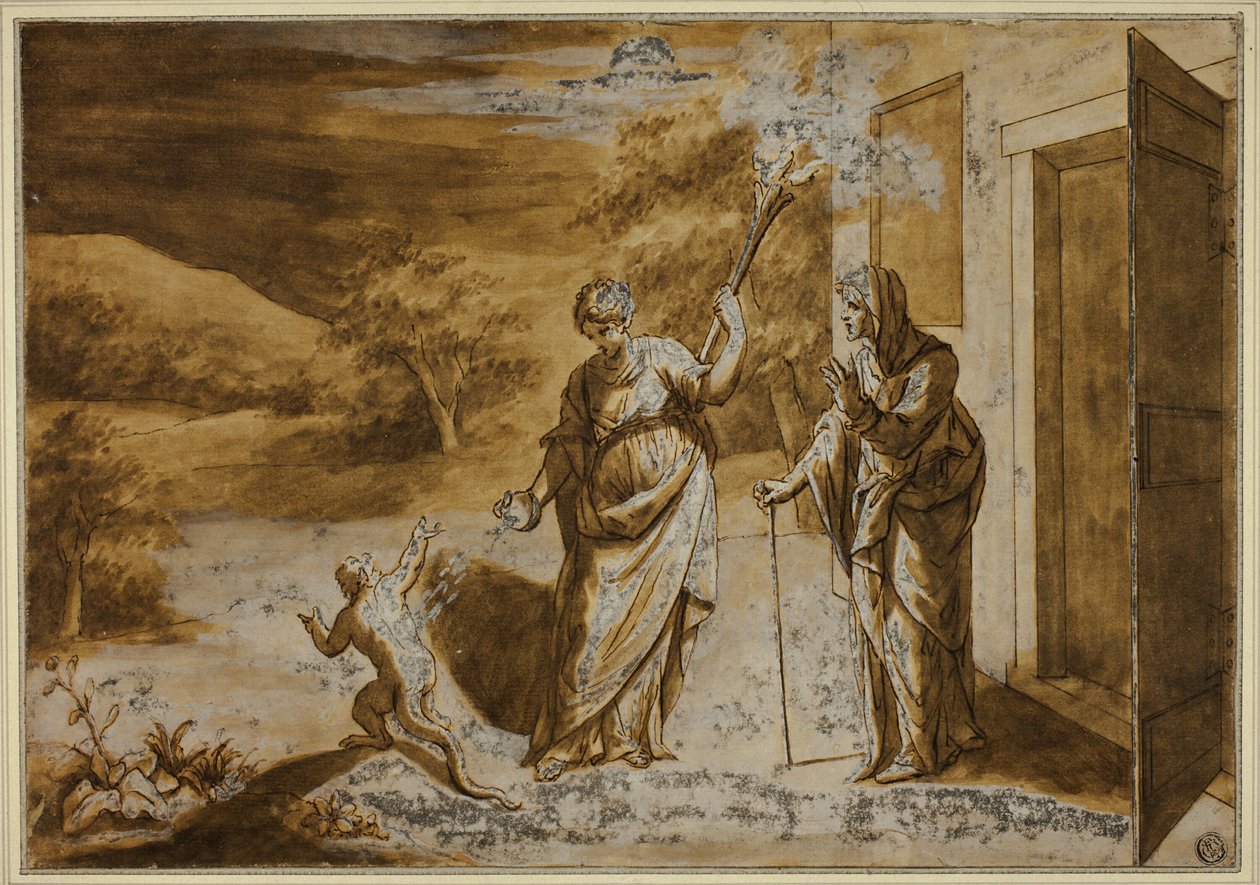 Ceres zmienia szyderczego chłopca w jaszczurkę autorstwa Fontainebleau School