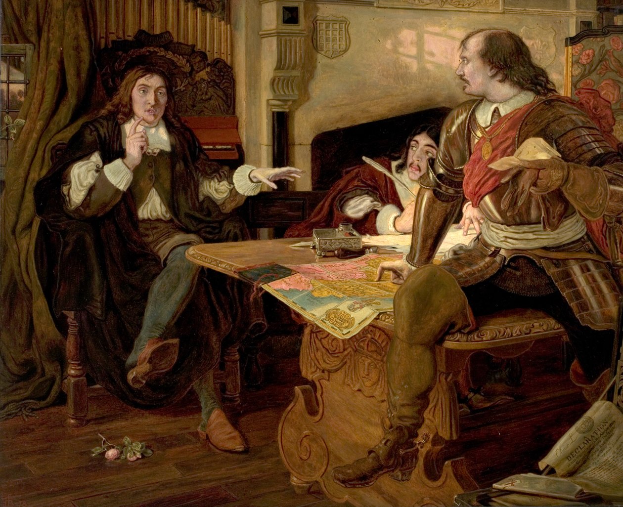Cromwell obrońca Vaudois, 1877 autorstwa Ford Madox Brown