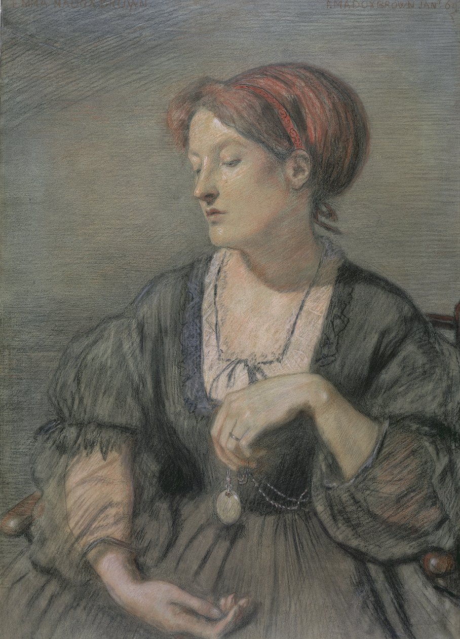 Emma Madox Brown (1829-90) 1869 (pastel) autorstwa Ford Madox Brown