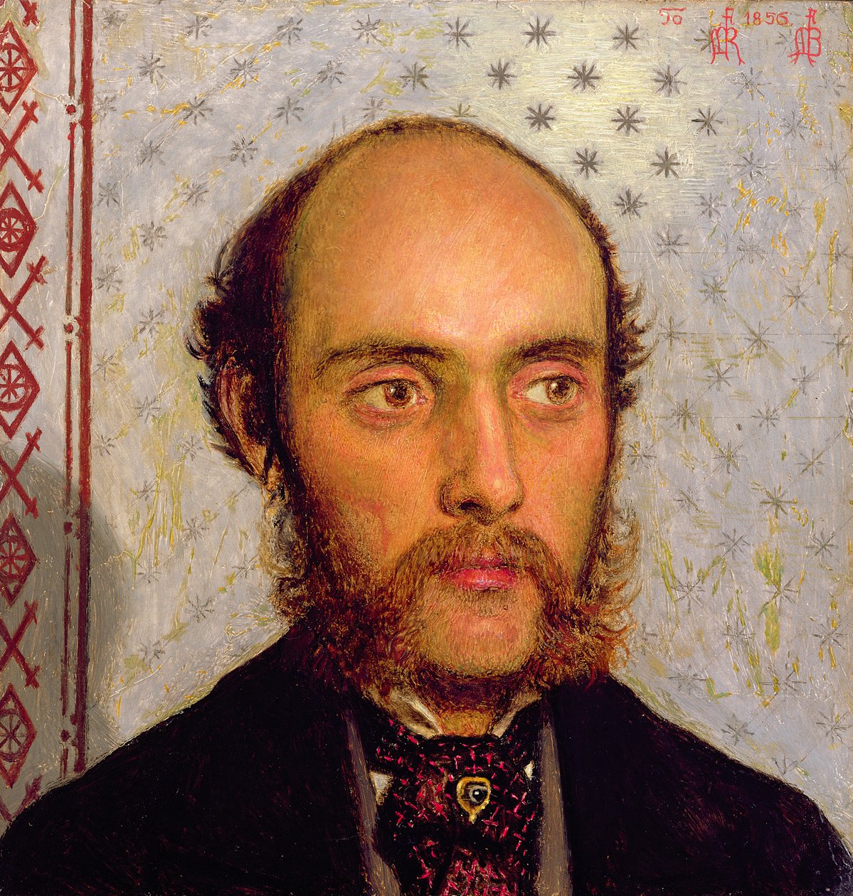 Portret Williama Michaela Rossettiego (1829-1919) przy świetle lampy, 1856 (panel) autorstwa Ford Madox Brown