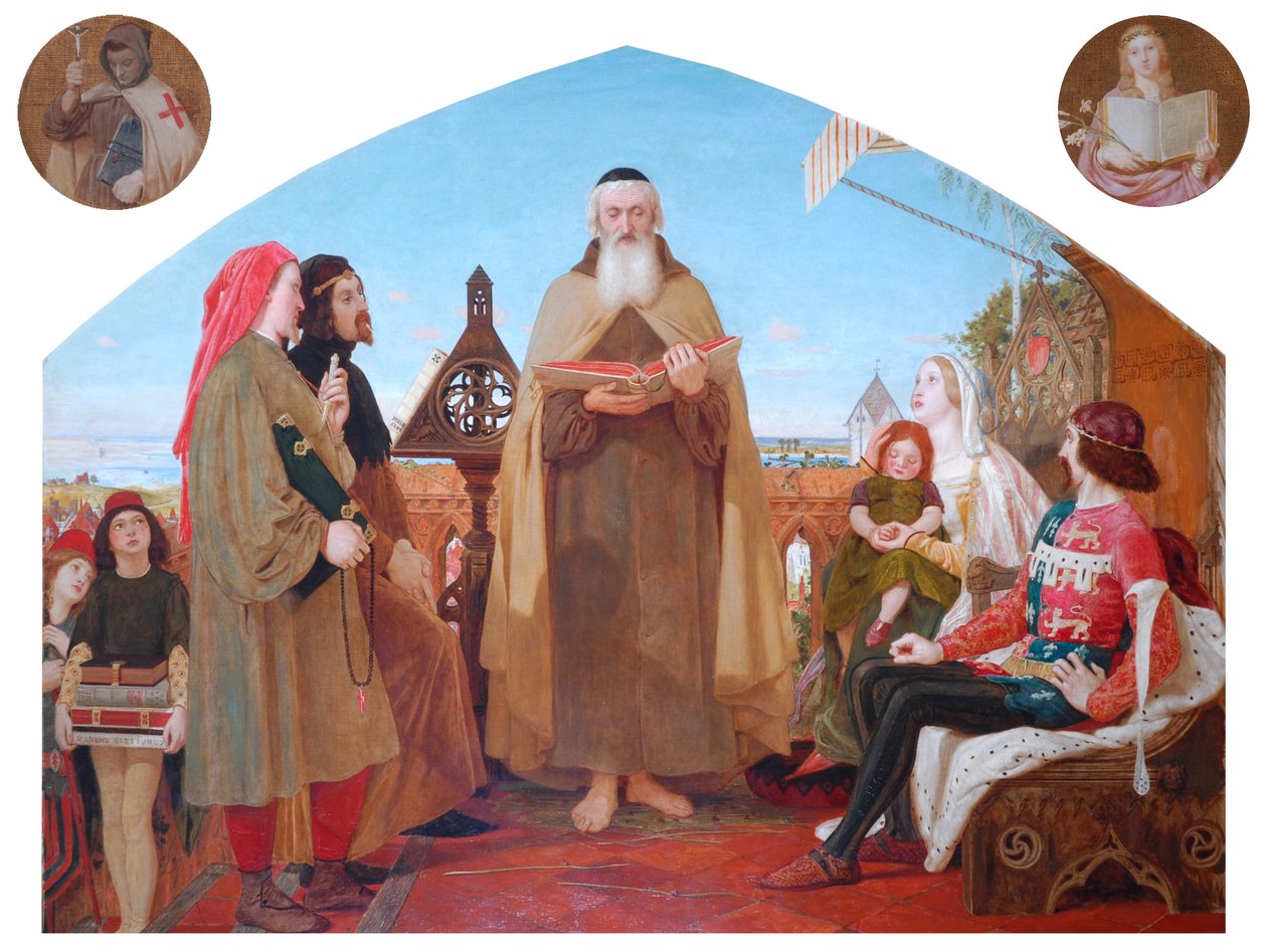 Pierwsze tłumaczenie Biblii na język angielski autorstwa Ford Madox Brown