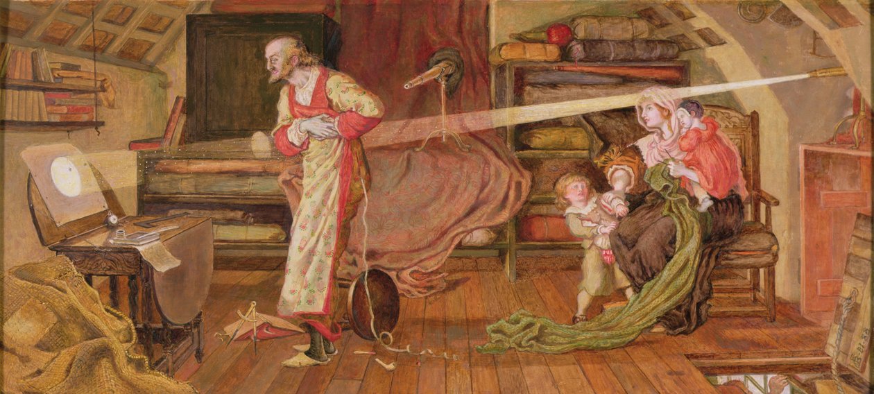 Crabtree obserwujący tranzyt Wenus w 1639 roku autorstwa Ford Madox Brown
