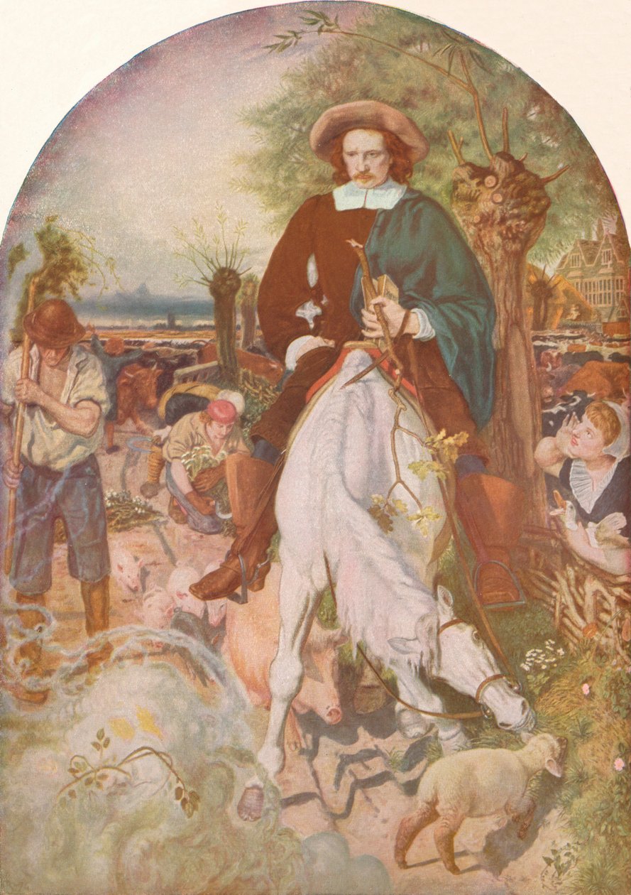 Cromwell na swojej farmie, 1874, 1918 autorstwa Ford Madox Brown